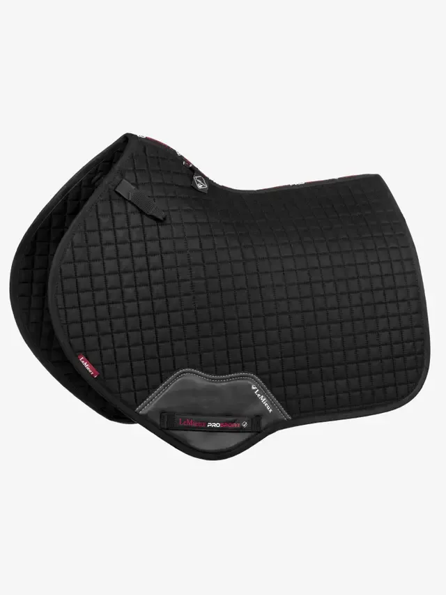 Suede Close Contact Square Saddle pads LeMieux black