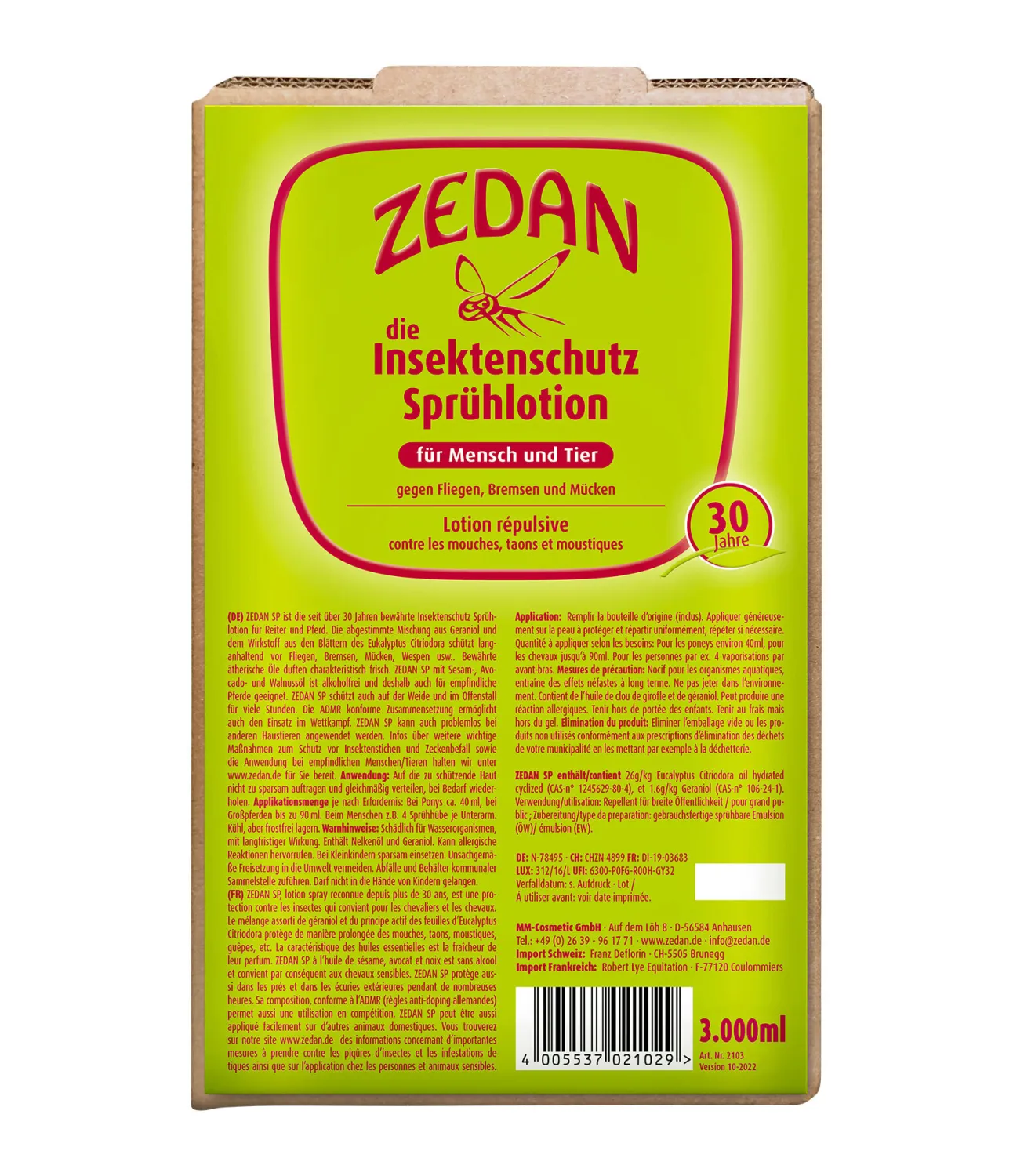 Anti mouches Zedan Recharge 3L