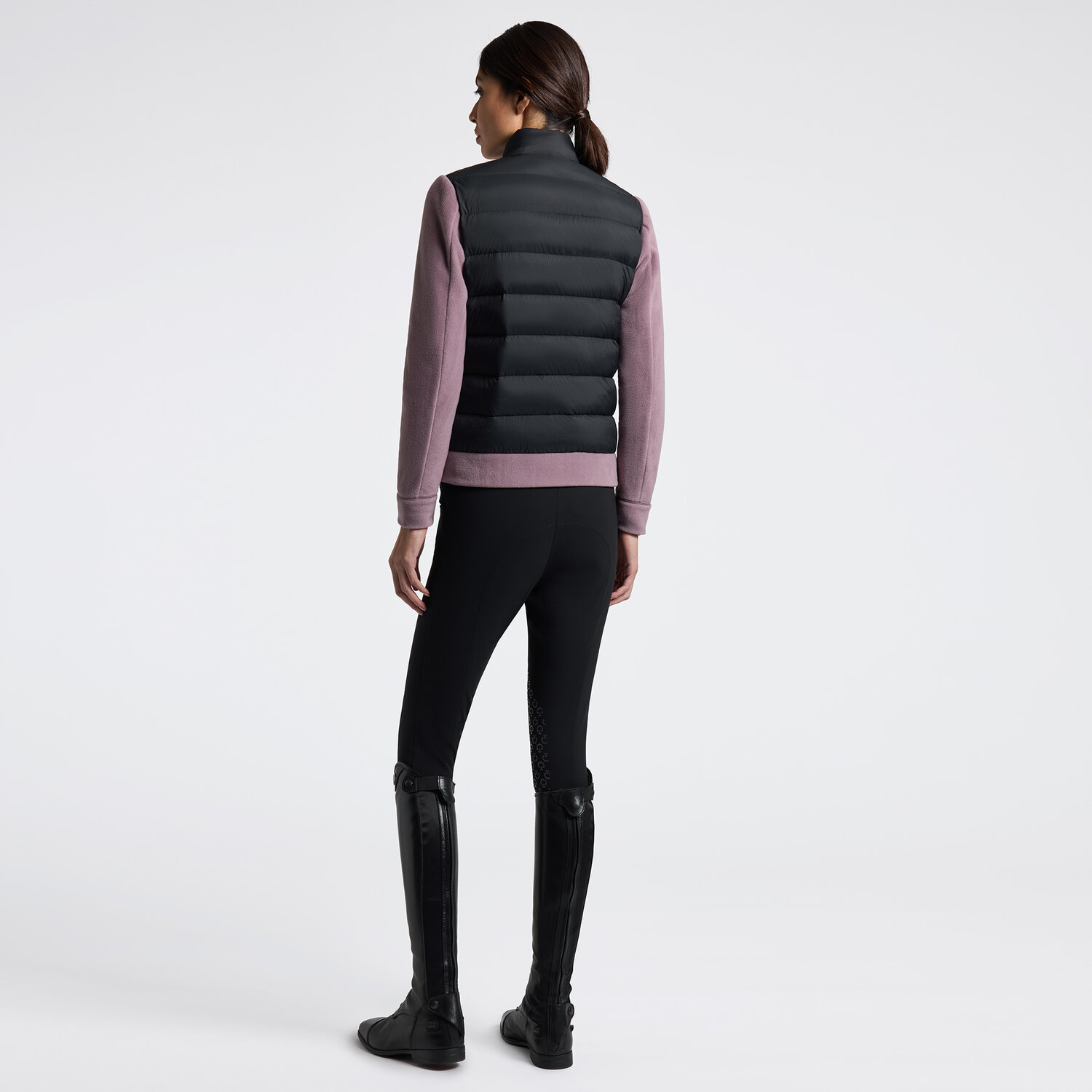 Cavalleria Toscana Jacket with Quilted Front and Technical Fleece Sleeves GID318 PL085