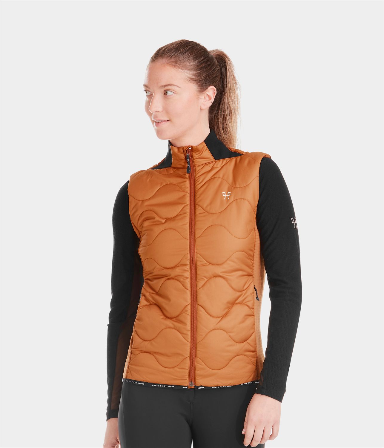 Rider Vest Woman Horse Pilot, Taille: L, Couleur: Gold Brown