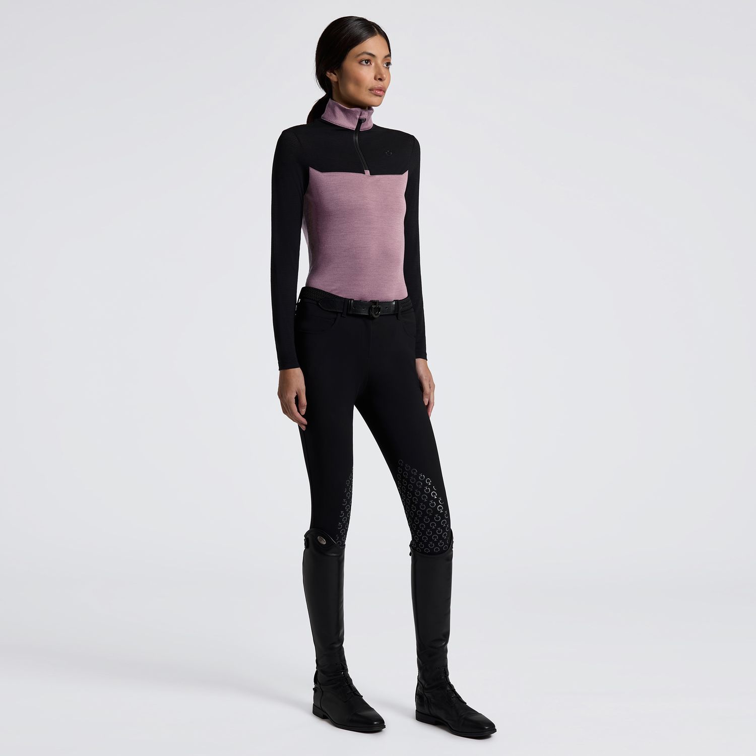 Cavalleria Toscana Women’s Long Sleeve Training Polo Winter POD396