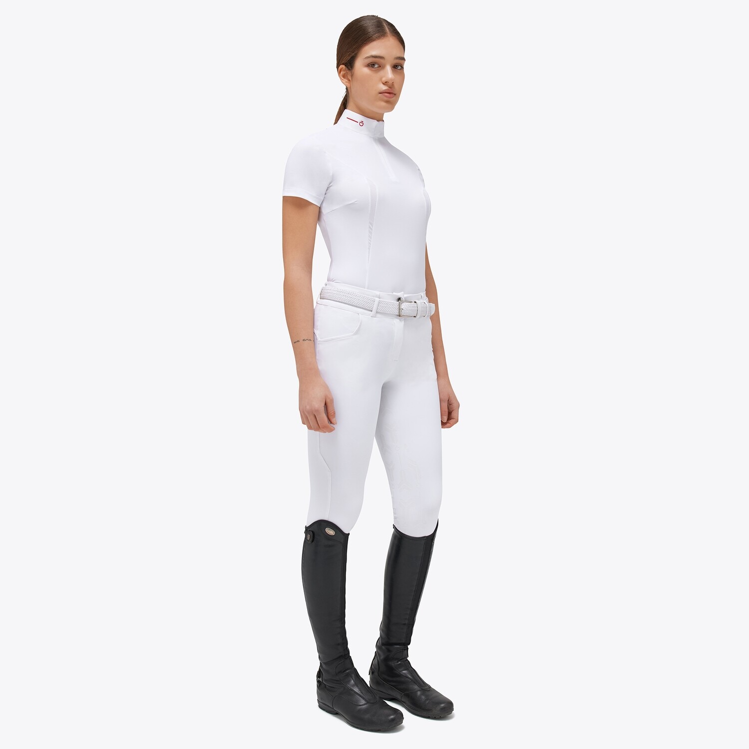 Polo revo 3-d jersey mesh s/s zip Cavalleria toscana POD318