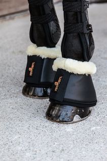 Sheepskin Leather Overreach Boots Kentucky 88295 Black/naturel