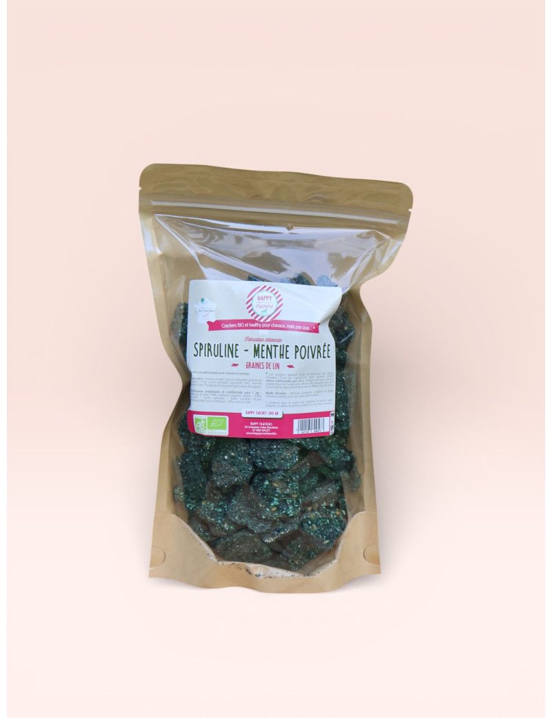 Friandise Spiruline Menthe Poivrée  Happy Crackers