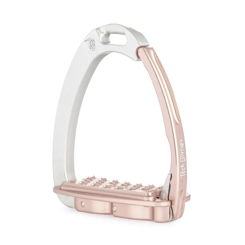 Venice Sloped Evo  Tech Stirrups Silver/rosegold