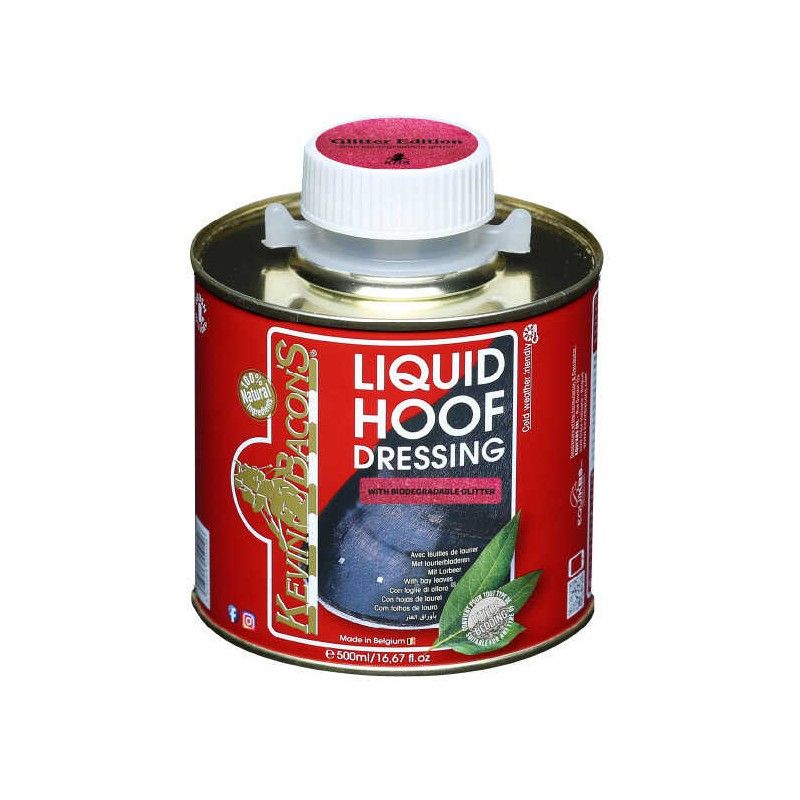 Huile pour sabots KEVIN BACON - Hoof Dressing Liquide paillettes Rose