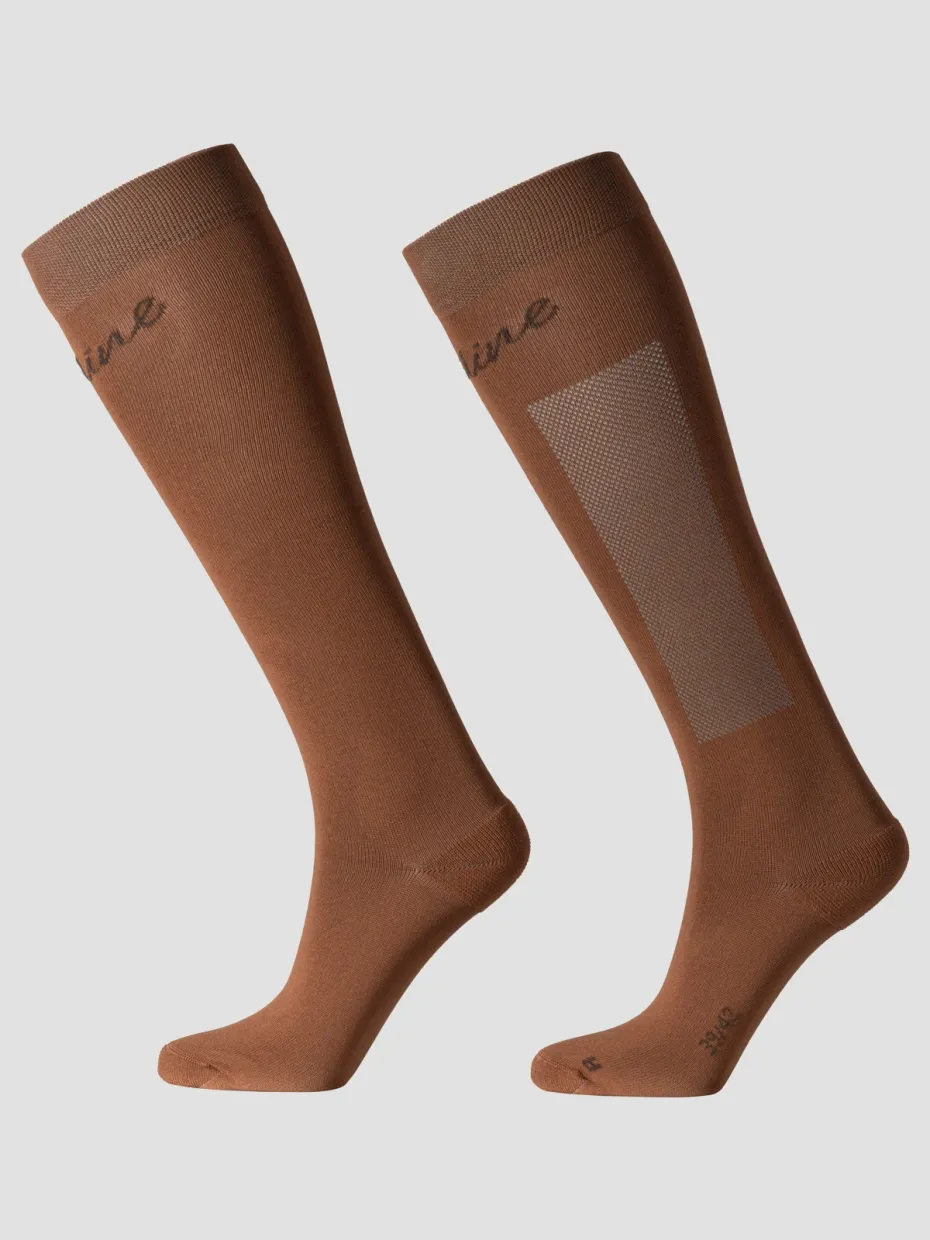 Equiline Brown Riding socks mocha Equiline Brown Riding socks mocha