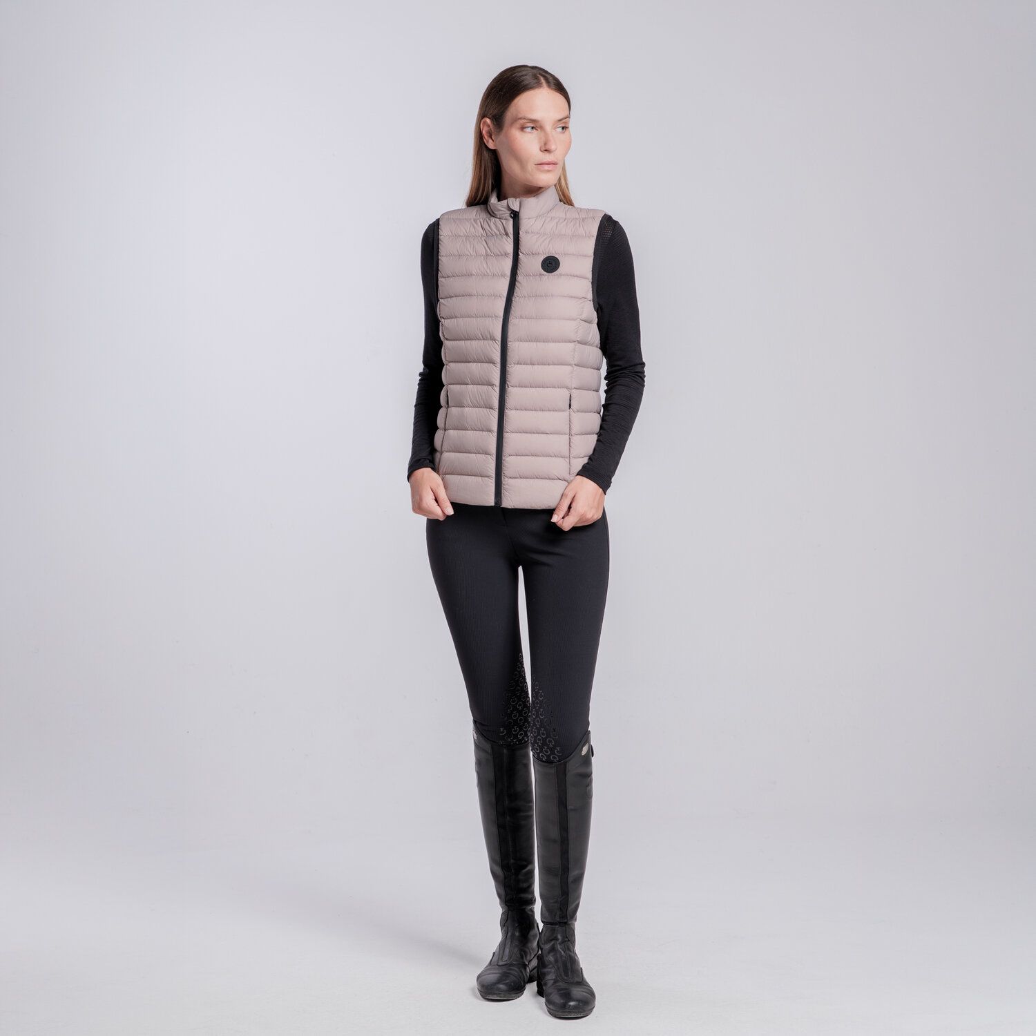 Cavalleria Toscana lightweight nylon vest FW26 GLD322 Cavalleria Toscana lightweight nylon vest FW26 GLD322