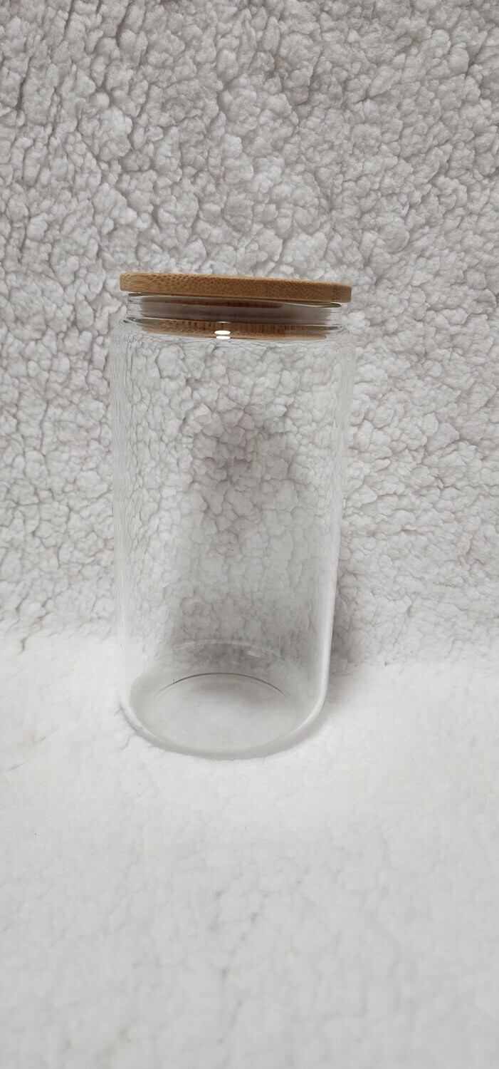 Glass Cup with Bamboo Lid