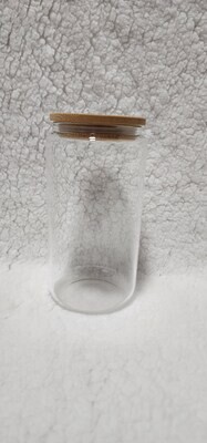 Glass Cup with Bamboo Lid