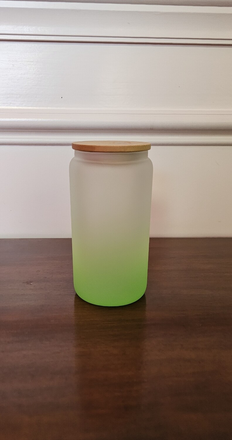 Ombre Frosted Green Cup
