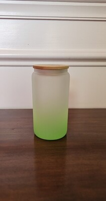 Ombre Frosted Green Cup