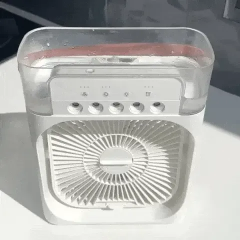 Portable Fan Air Conditioners USB Electric Fan LED Night Light Water Mist Fun 3 In 1 Air Humidifier