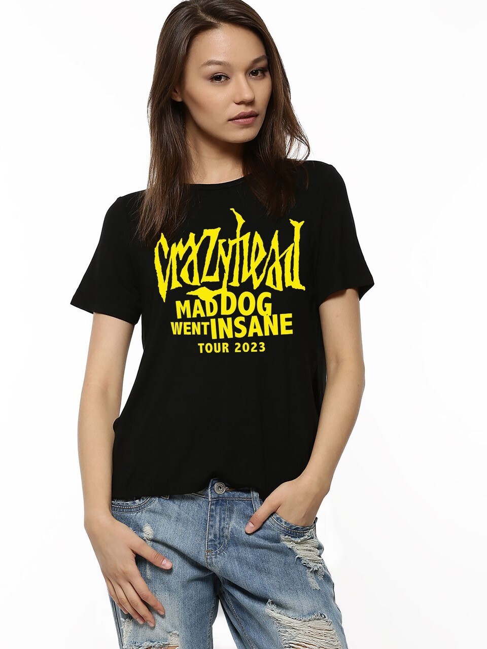Medium Crazyhead Mad Dog Tour T-Shirt. Free PnP