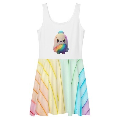 Rainbow Ghostie Skater Dress (Adult)
