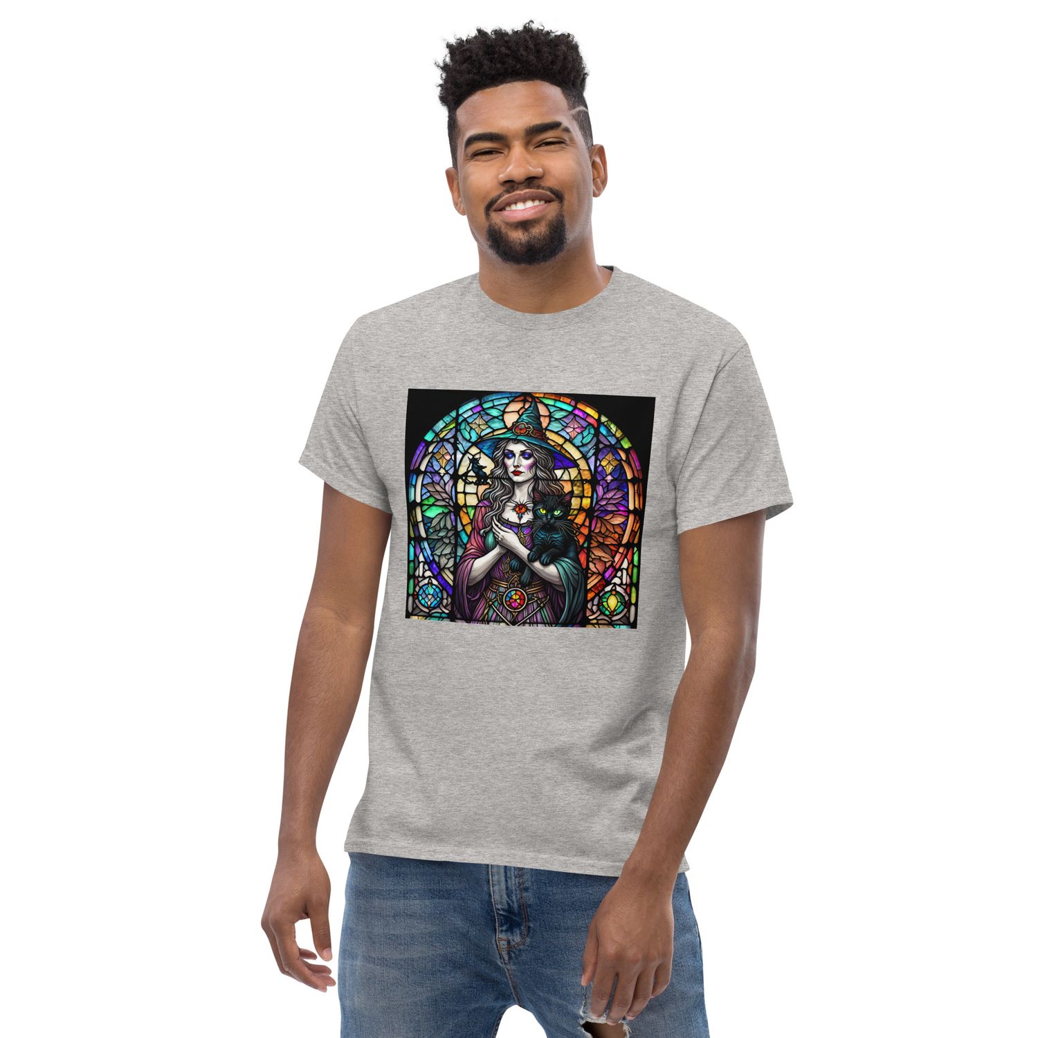 Stained glass Witch Unisex classic tee