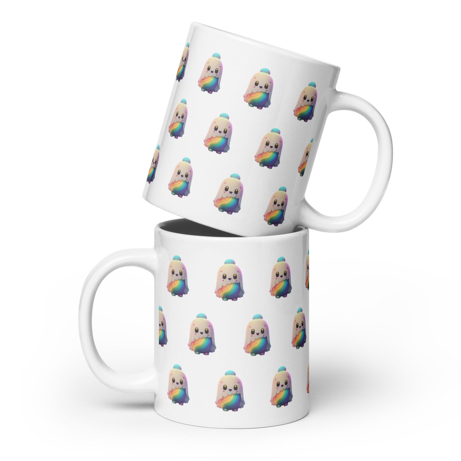 RainBoo! White glossy mug