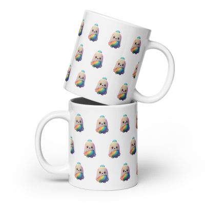 RainBoo! White glossy mug