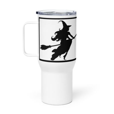 A Witchy Ton to Brew Travel mug with handle