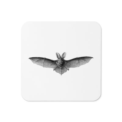 A Batty Cork-back coaster