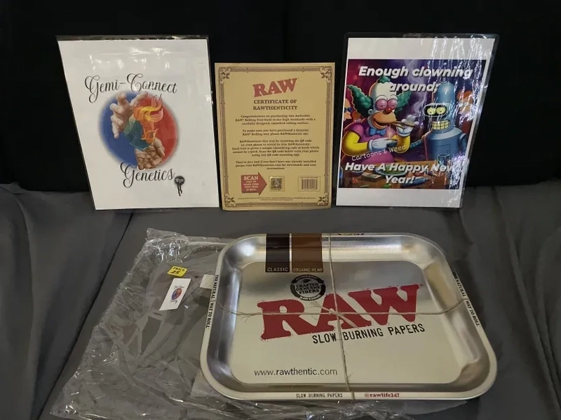 NEW RAW AUTHENTIC LARGE ROLLING TRAYS RAW/BLUNT WRAP/ZIG-ZAG