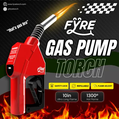 NEW! &quot;Gas Pump&quot; Shaped Torch Refillable and Adjustable Flame