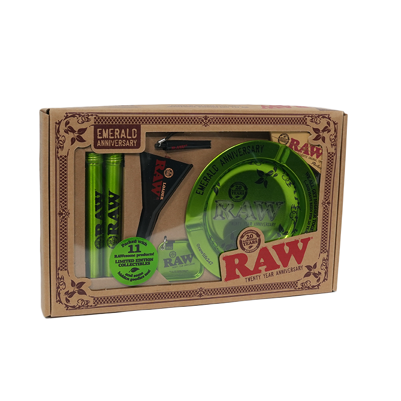 NEW LIMITED EDITION RAW 20th Anniversary Emerald SMOKERS KIT