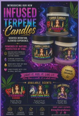PREMIER CANNA CANDLES by GEMI-CONNECT & STAY LIT CANDLE