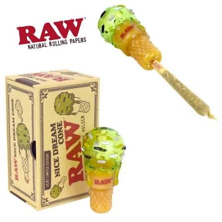 RAW GLASS NICE DREAM GREEN CONE HOLDER