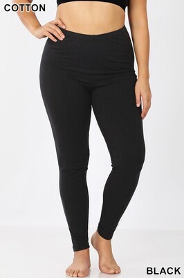 Black Cotton Leggings