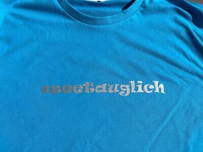 T-Shirt (Herren) türkis, verschiedene Schriftfarben, Aufdruck #seetauglich - verschiedene Optionen