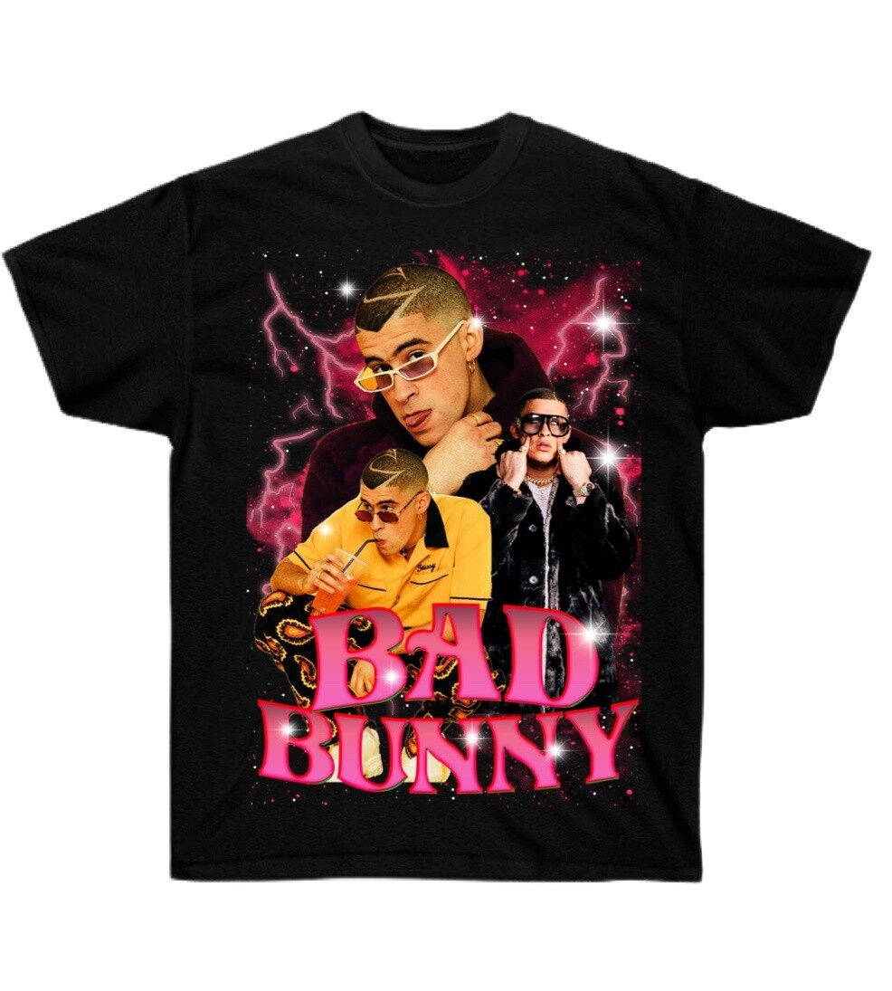 T-shirt Ghost Country Bad Bunny Pink, Size: small