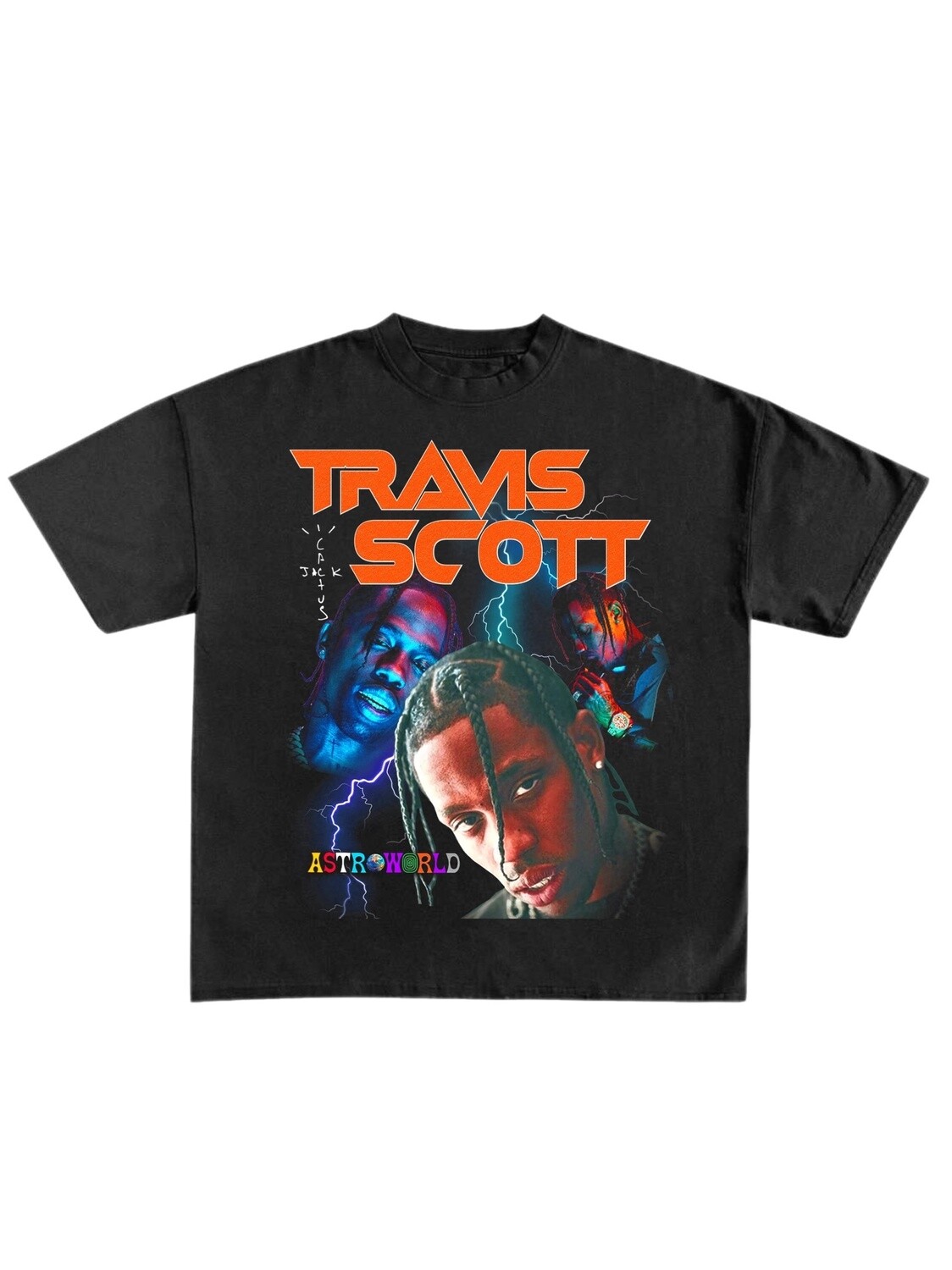 T-shirt Ghost Country Travis Scott Orange, Size: Large