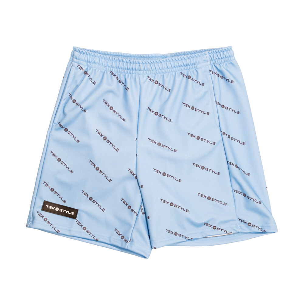 Texstyle Pattern Sport Shorts, Colour: Blue, Size: x-small