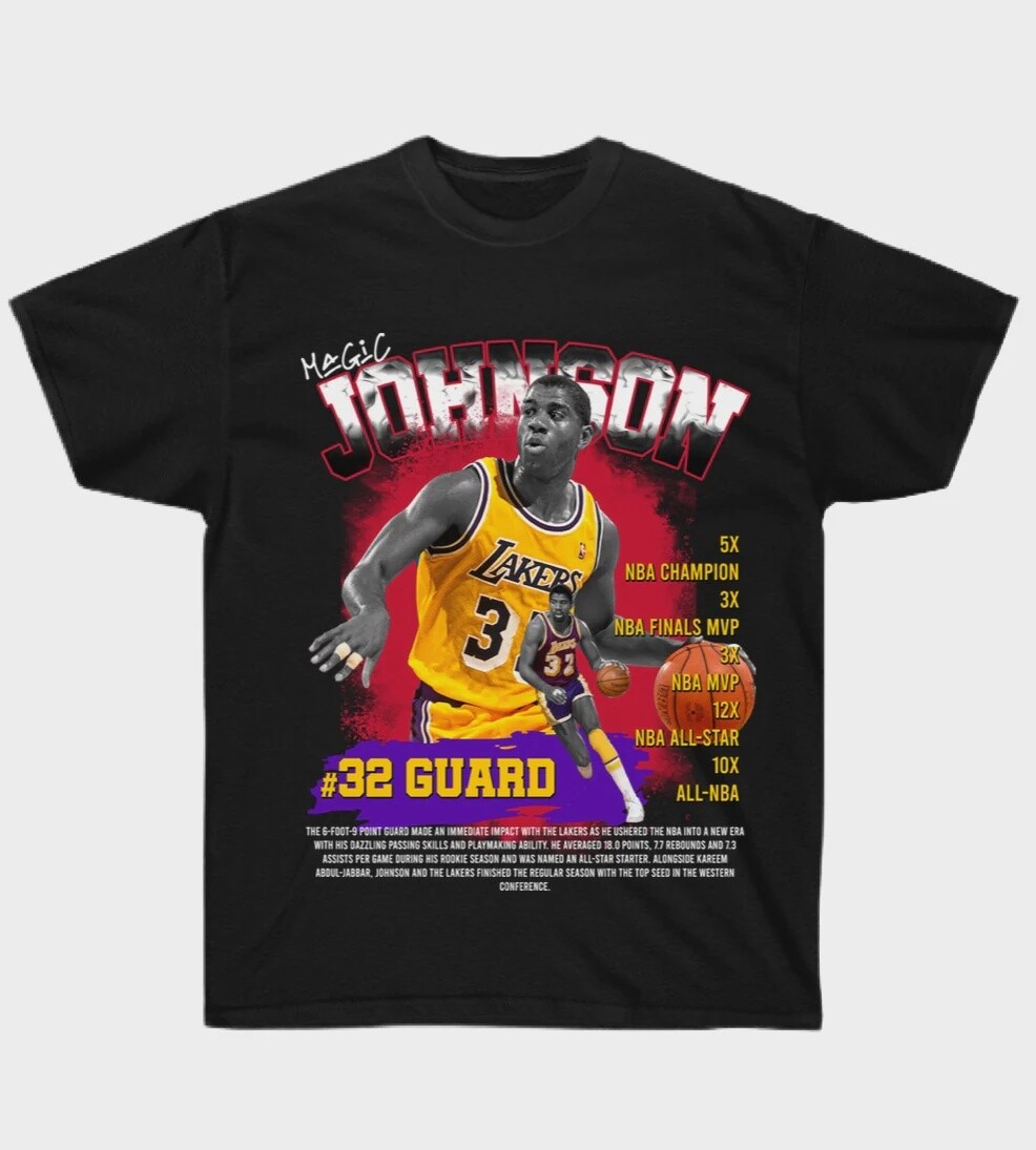 T-shirt Ghost Country Magic Johnson, Size: x-large