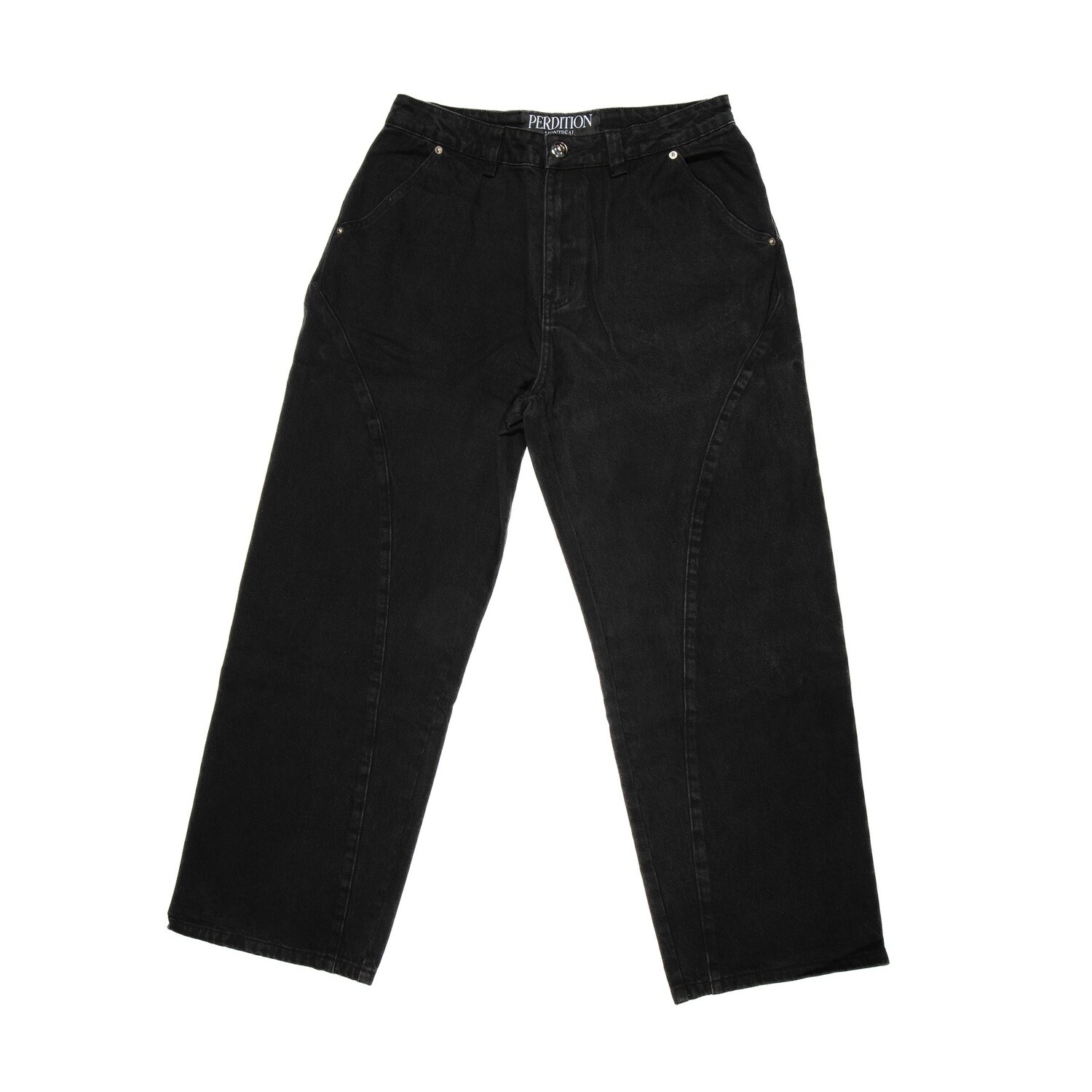 Black Baggy Jeans Perdition, Colour: Black, Size: X-Small