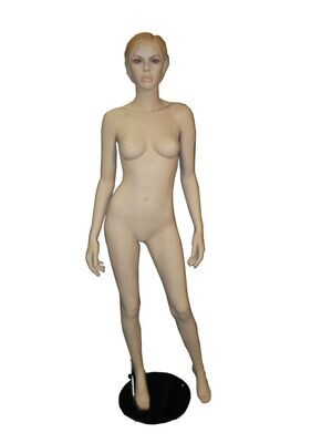 Female Mannequin With Base Moulded Hair And Straight Facing Stance