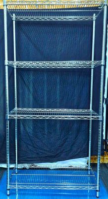 Chrome Plated 4 Adjustable Level Shelving Unit