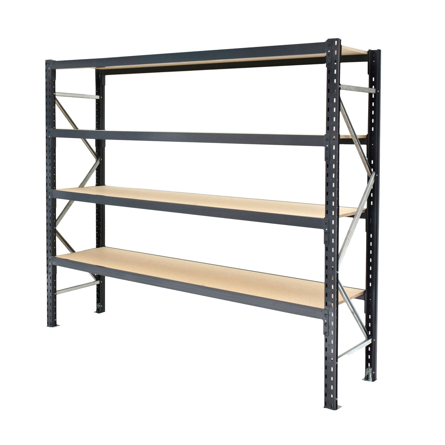 Long Span Storage Shelving with Timber Inserts