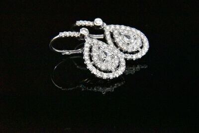 Diamond Earrings in 14KWG - 2.30ct
