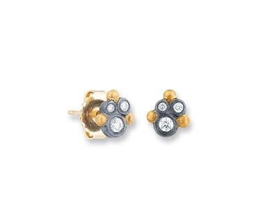 Dylan Small Stud Earrings with Diamonds