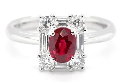 GIA Certified Burmese Ruby Ring