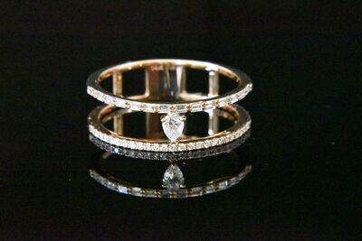 Diamond Ring in 14KRG – Diamonds: 0.29Ct