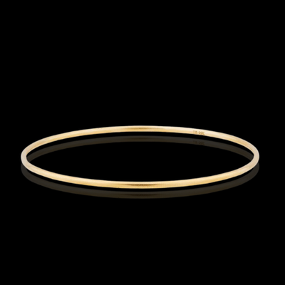 22KYG 2mm thin plain bangle