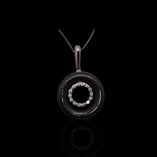 Diamonds Pendant in Platinum – With 14KWG Chain