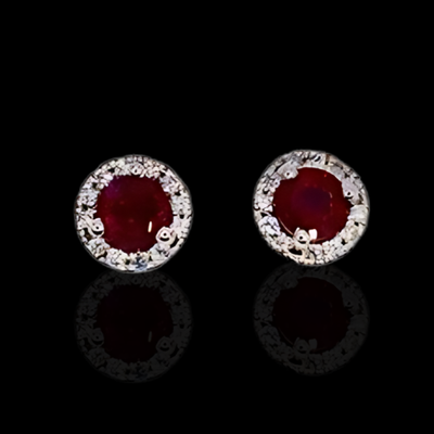 GIA Certified Burmese Rubies and Diamonds