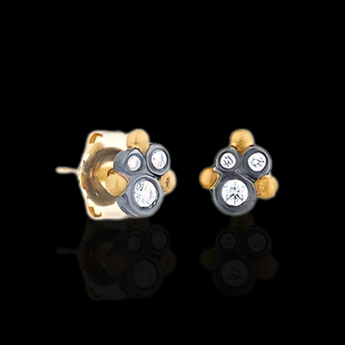 Dylan Small Stud Earrings with Diamonds