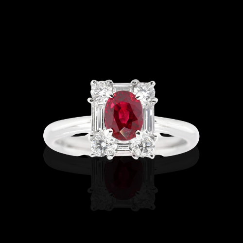 GIA Certified Burmese Ruby Ring