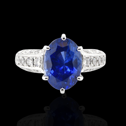 GIA Certified Ceylon Sapphire Ring