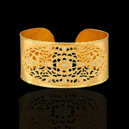 JCK Jewelers Winner Designer Bracelet Cuff with Diamonds